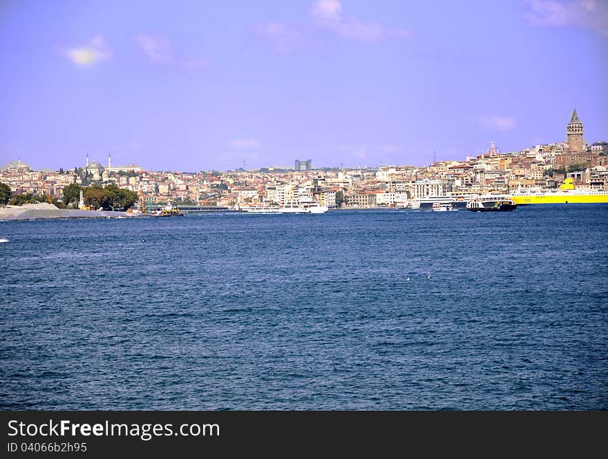 Bosporus and the landscape of Istanbul