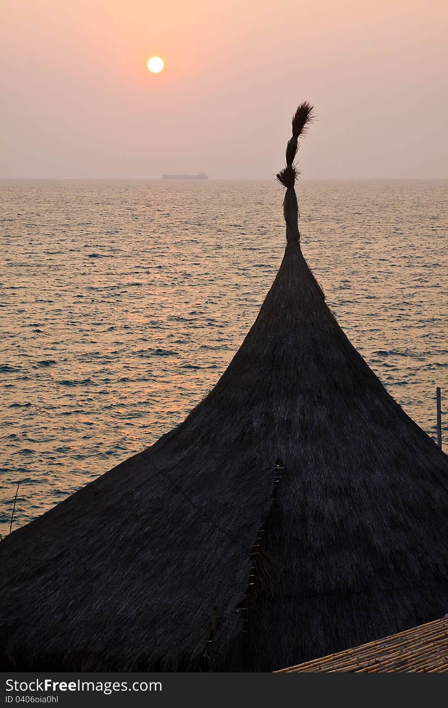 Sunset on the Srichang island East of Thailand. Sunset on the Srichang island East of Thailand