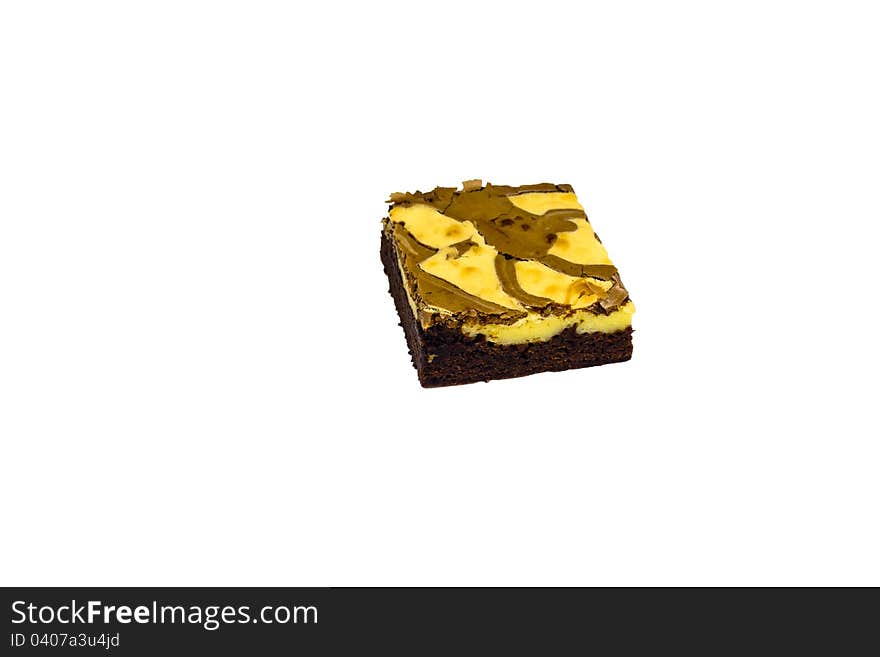 Brownies isolated on white background