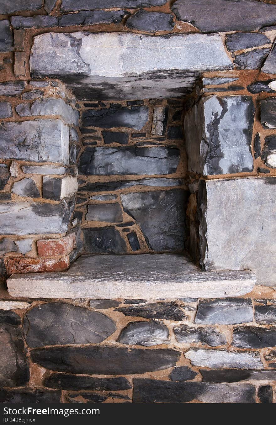 Niche in a stone wall