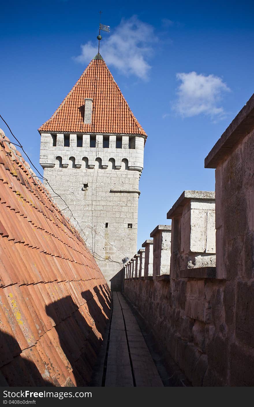 Defence tower fortress of Kuressaare (13th century), located on island Saaremaa, Estonia. Photo taken September 2011