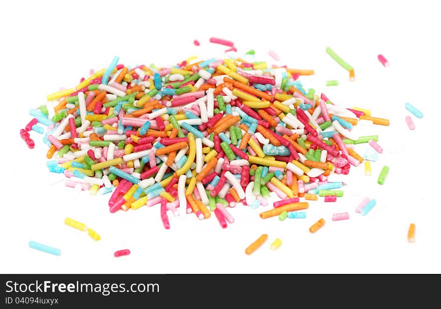 Colorful bunch of decorative sugar candies