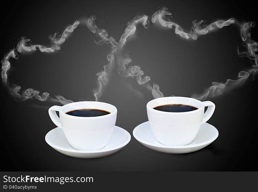 Coffee cup with steam