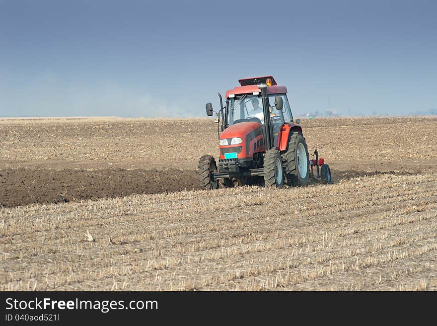 Tractor Plowing