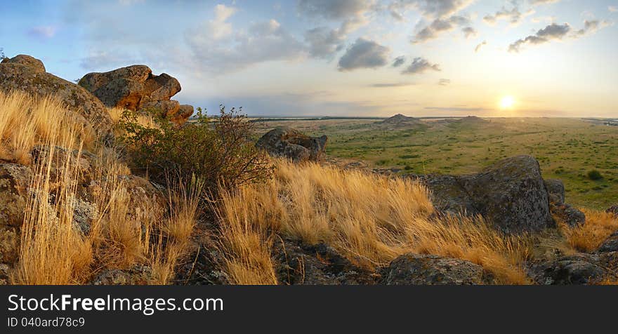 Beautiful mountain landscape, panorama