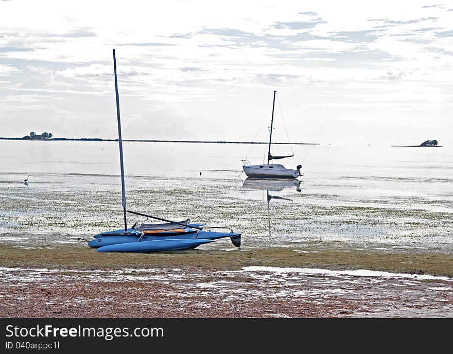 Two stranded boats