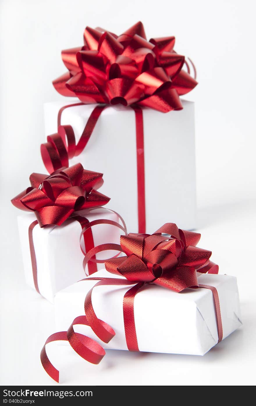 White gift boxes