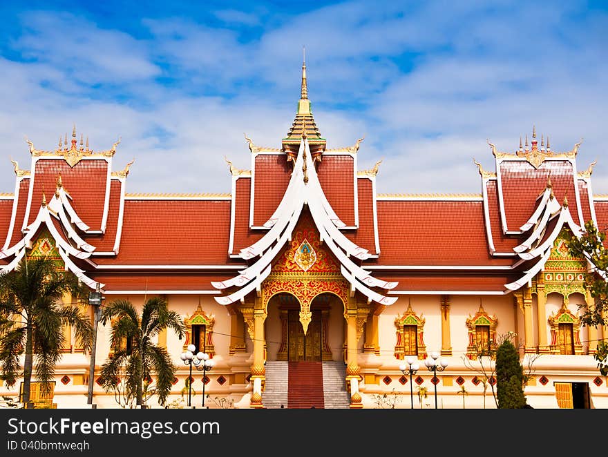 Temple is located in Laos Country. Temple is located in Laos Country