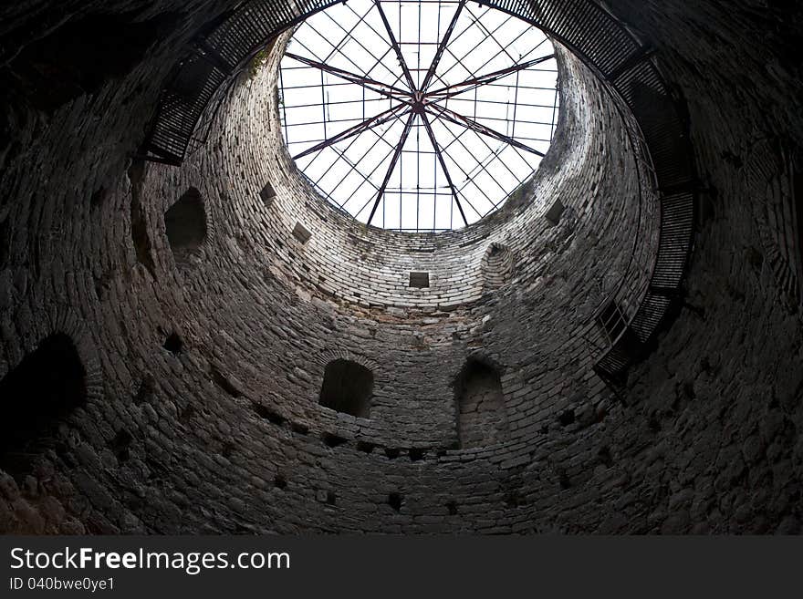 A view from inside of an old tower in Istanbul. A view from inside of an old tower in Istanbul