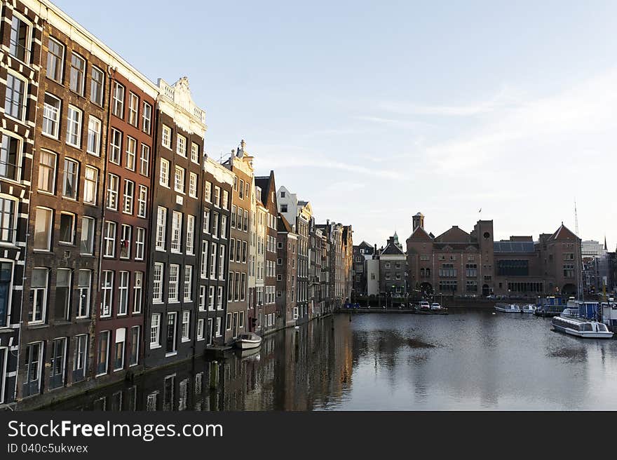 Nice view of amsterdam canal