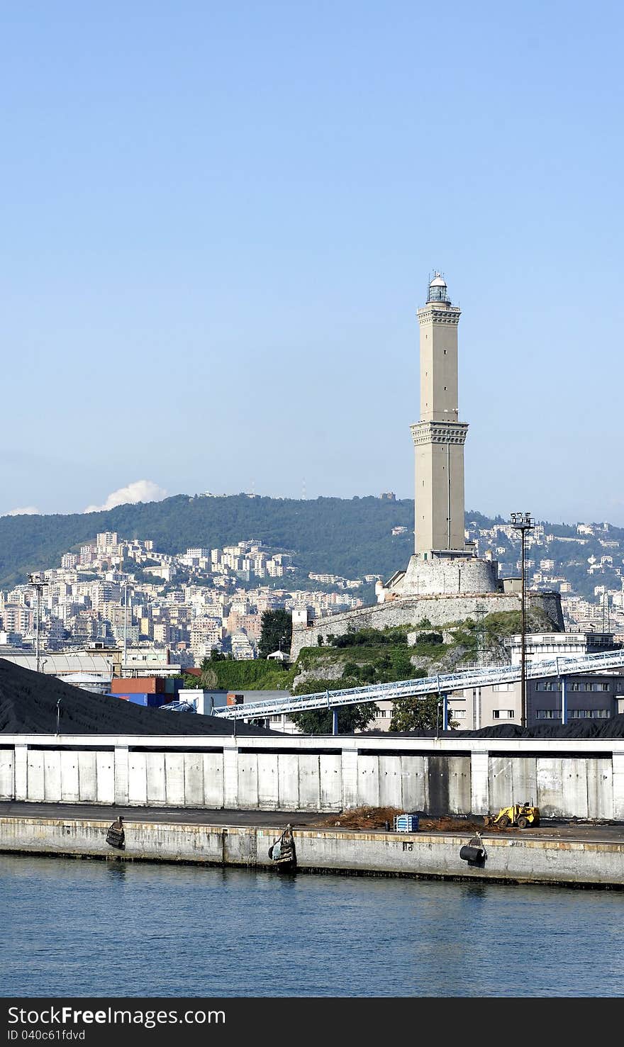 Lighthouse of genova named lanterna