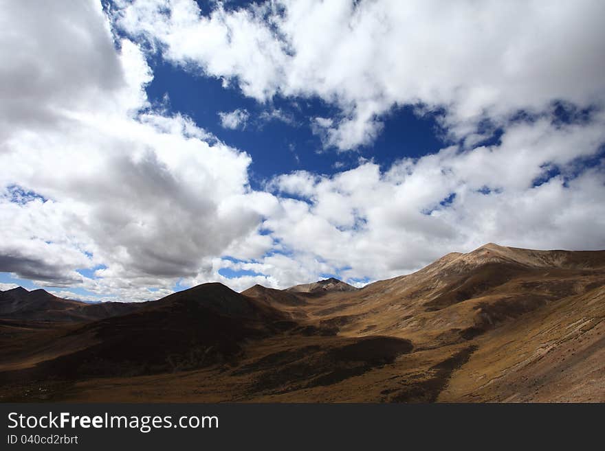 Clouds and mountains