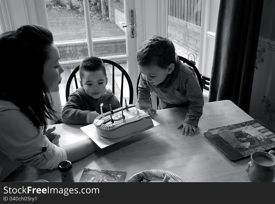 Blowing out candles on the Birthday Cake!. Blowing out candles on the Birthday Cake!