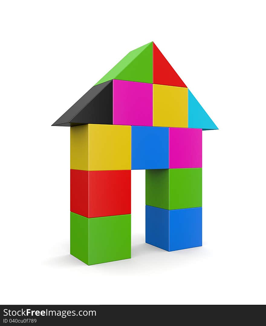 The House From Multi-colored Blocks