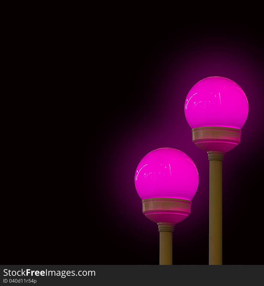 Two Pink Lights Bulb