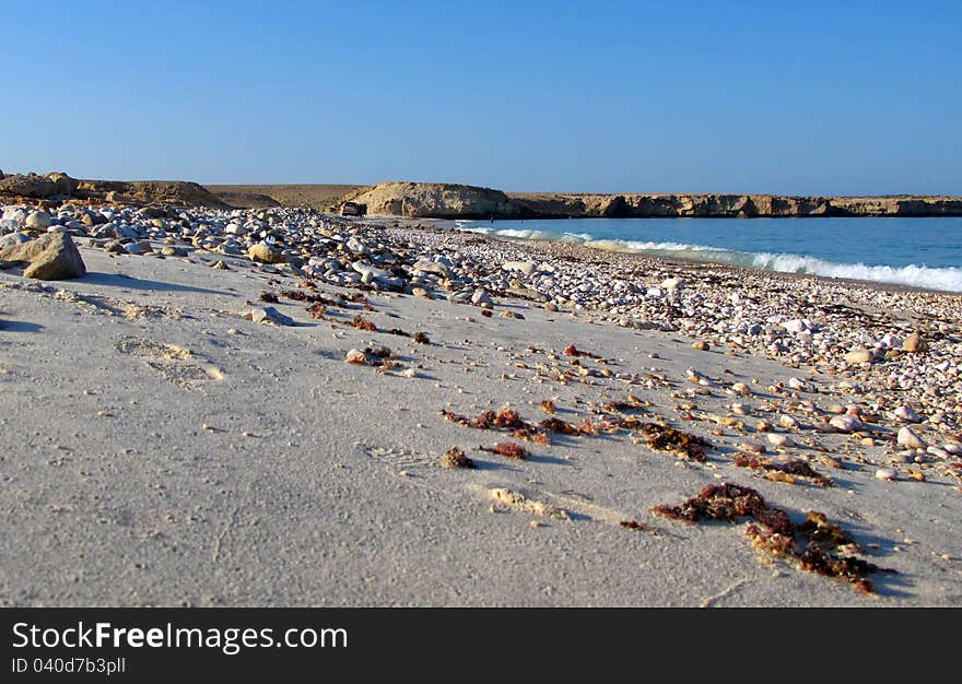 White sands beach in Oman. White sands beach in Oman