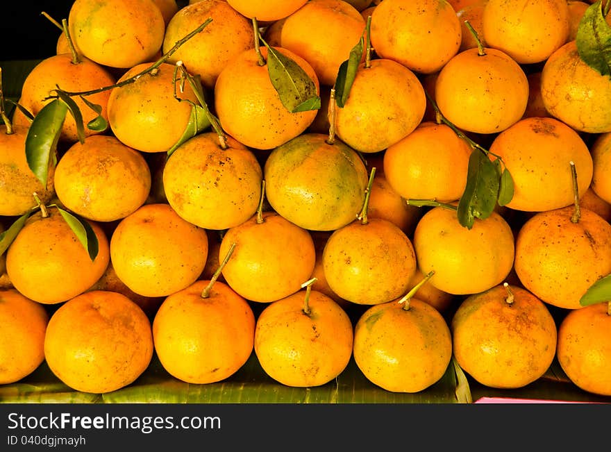 Oranges setting in shop,Thailand