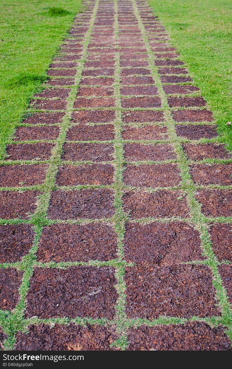 Stone walkway in park