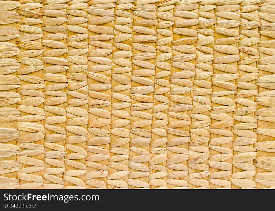 Closeup to texture of handmade box from water hyacinth