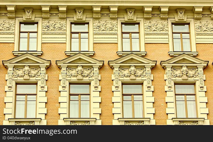 Building erected in the late nineteen century in the center of Moscow. Building erected in the late nineteen century in the center of Moscow