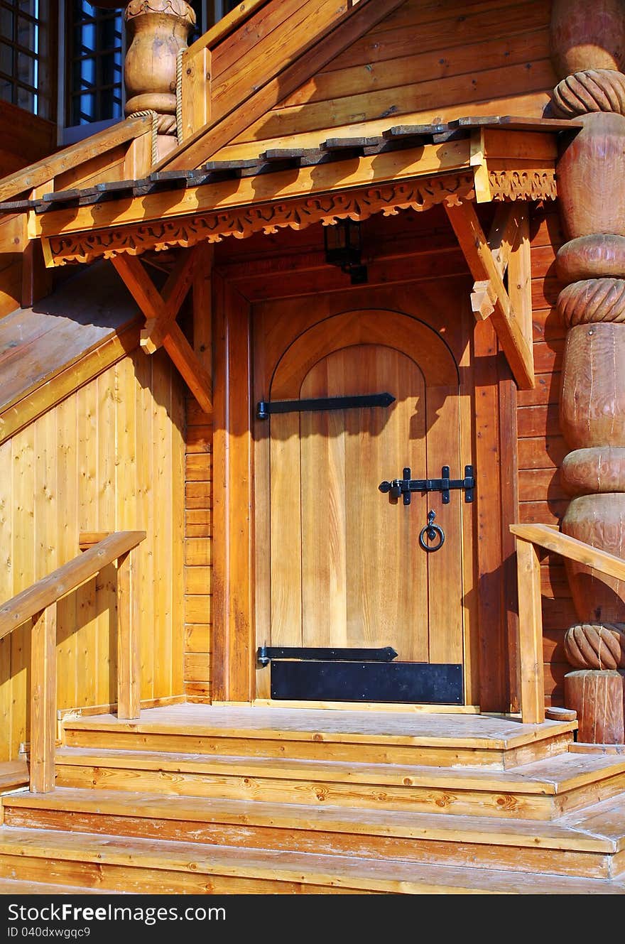 Detail of log home - the layout of the building of the seventeenth century. Detail of log home - the layout of the building of the seventeenth century