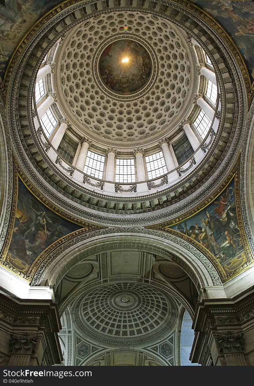 View of one of the Pantheon's Domes, Paris, France