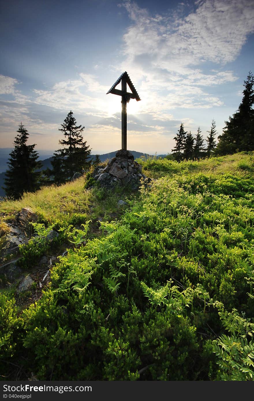 Remembering the climbers - gravestone on mountain