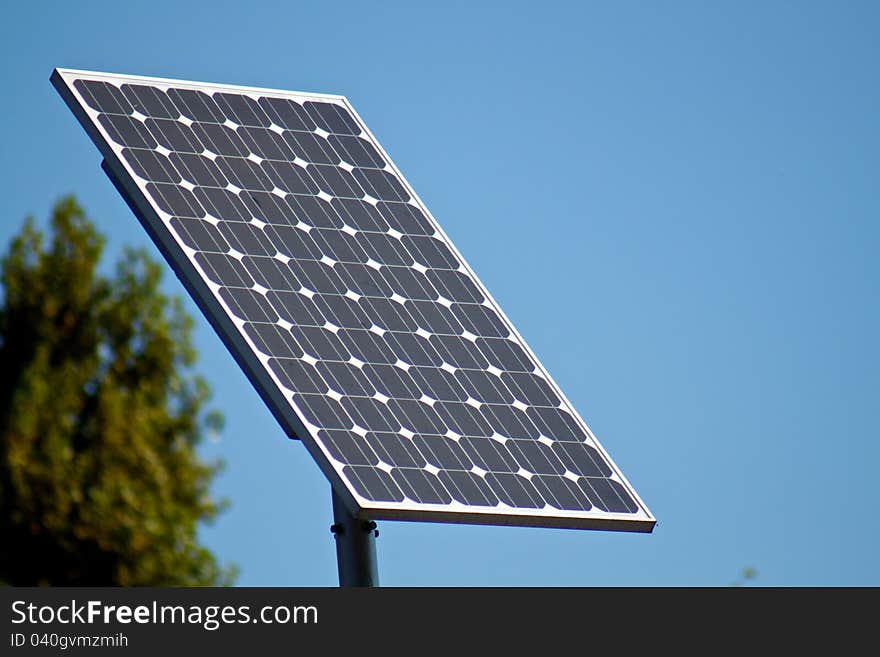 Small solar energy station for urban light in Bucharest