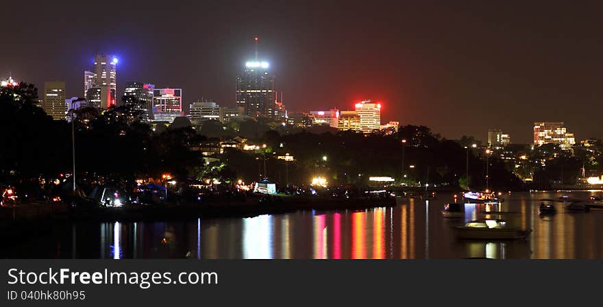 North Sydney skyline at night