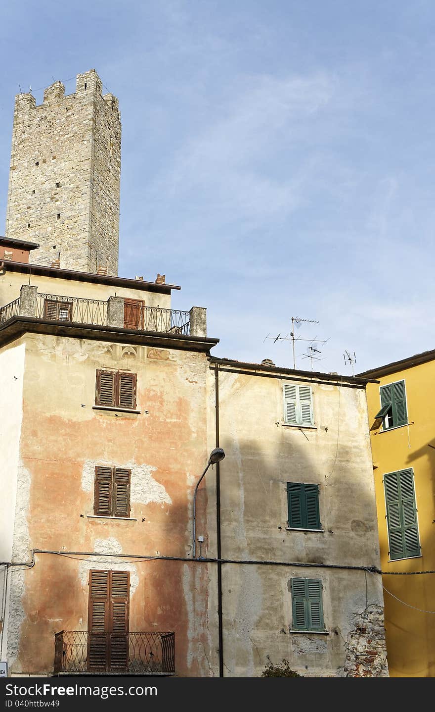 View of italian village named arcola