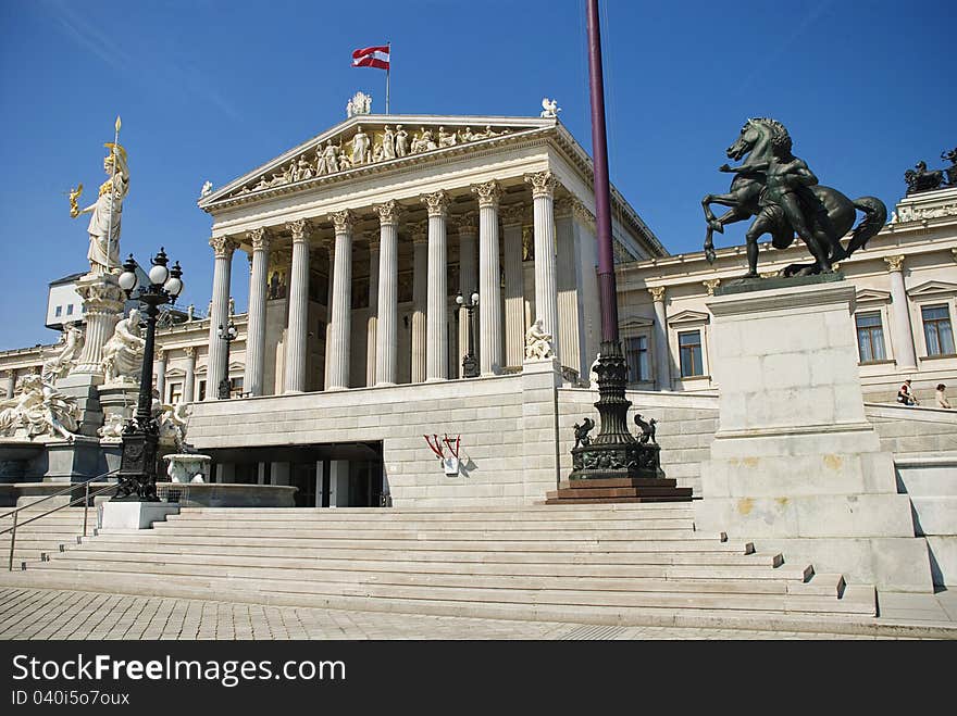 Austrian Parliament building in Viena