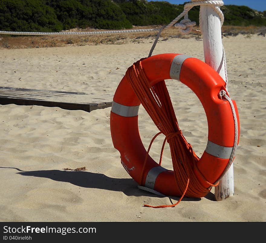 Lifesafer on the beach - summer. Lifesafer on the beach - summer