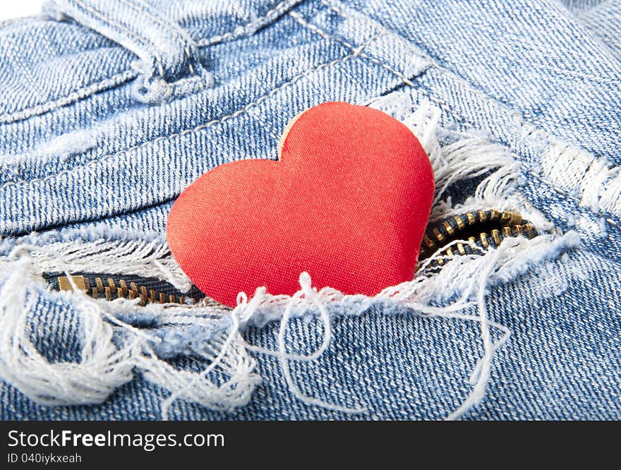 Heart in jeans