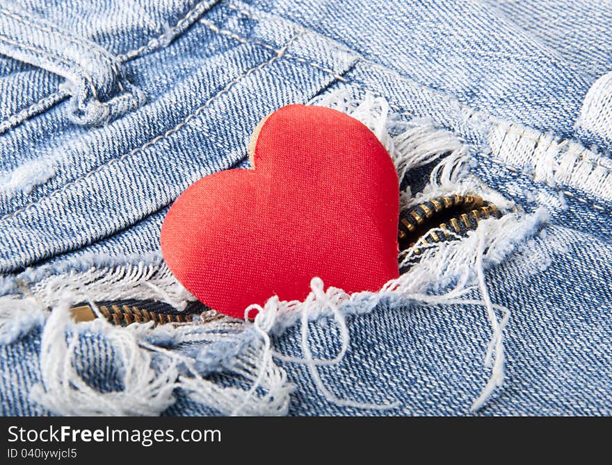 Heart in jeans