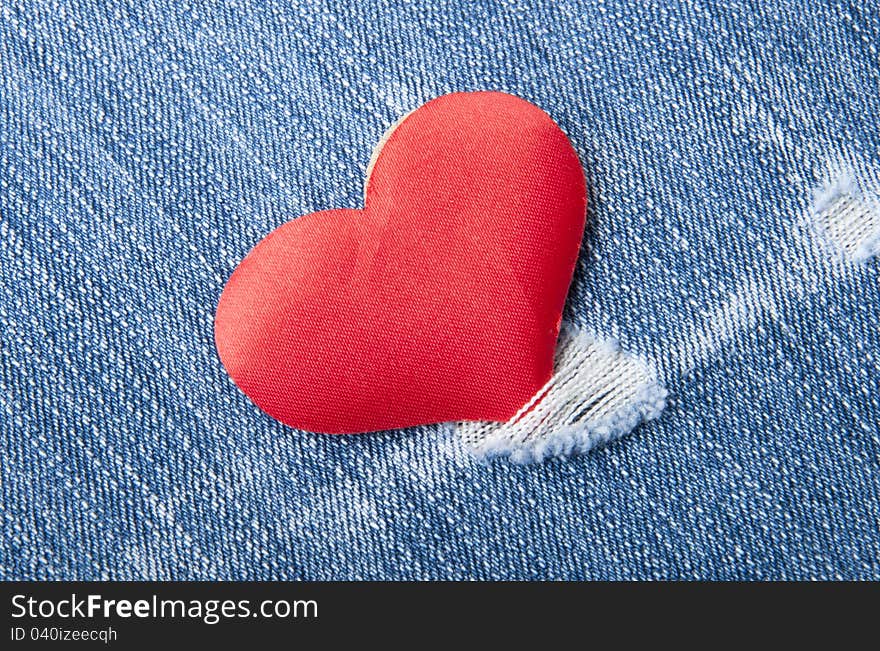 Heart in jeans