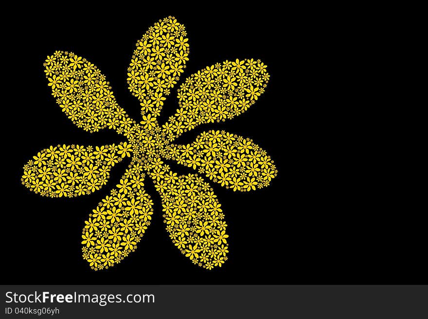 Flower Made Of Yellow Flowers