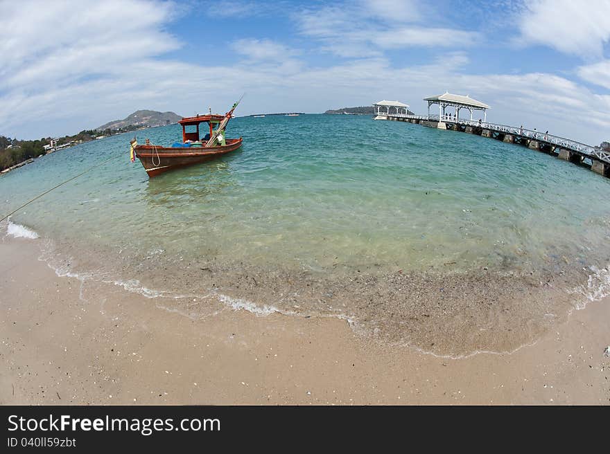 Fisherman boat on the beach