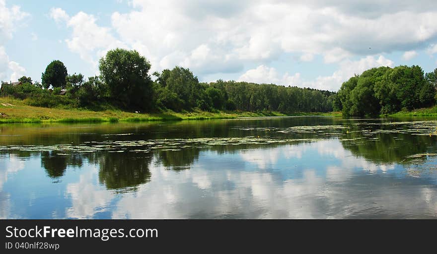 The river Ruza in Moscow Region