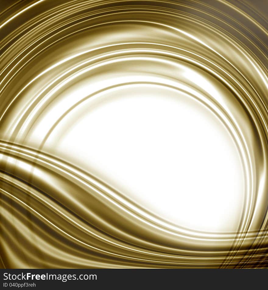 White circular rim and golden undulation. White circular rim and golden undulation