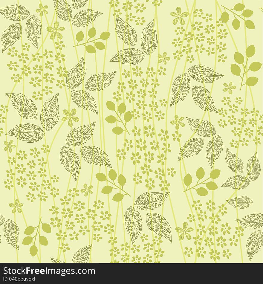 Seamless Floral Background In Vector