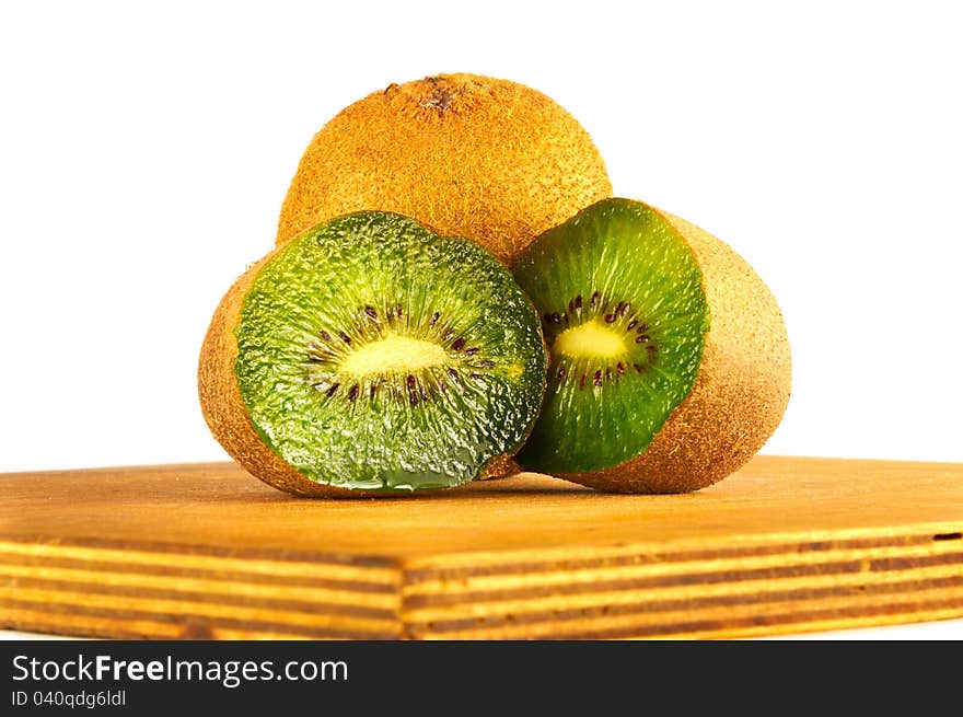 Juicy kiwi isolated on white background