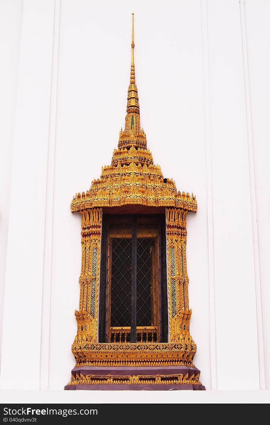 Traditional Thai style window at emerald buddha temple. Traditional Thai style window at emerald buddha temple