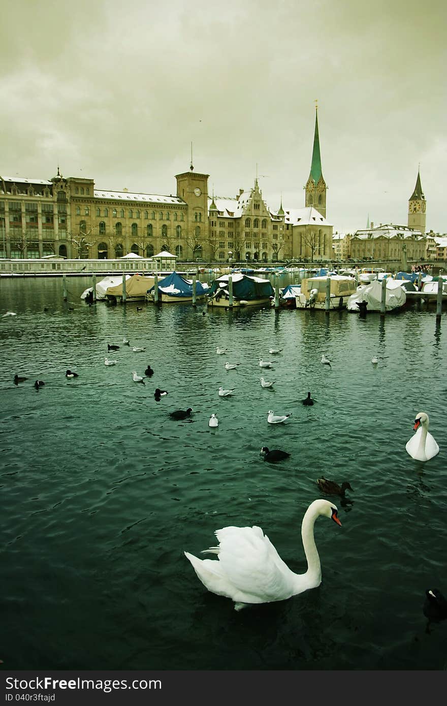 Winter time in Zurich, Switzerland. Winter time in Zurich, Switzerland