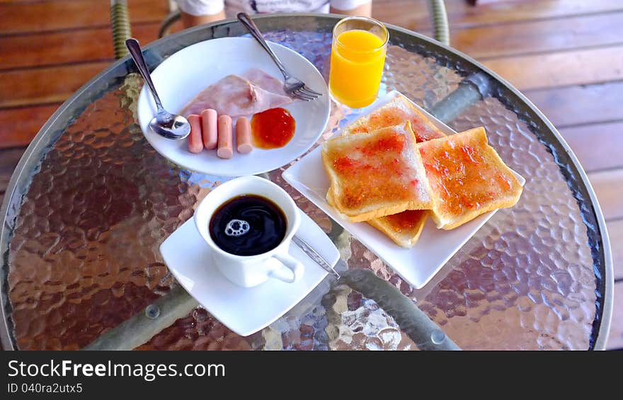 Morning Breakfast in Thailand Resort