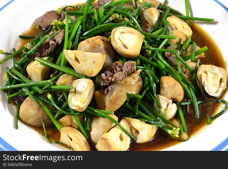 Stir-Fried Mixed Vegetables with mushroom. Stir-Fried Mixed Vegetables with mushroom