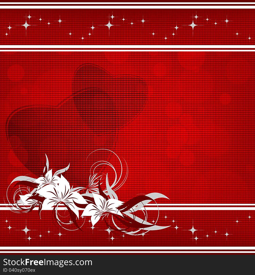 Bright red valentine's day backdrop with copy space. Eps10