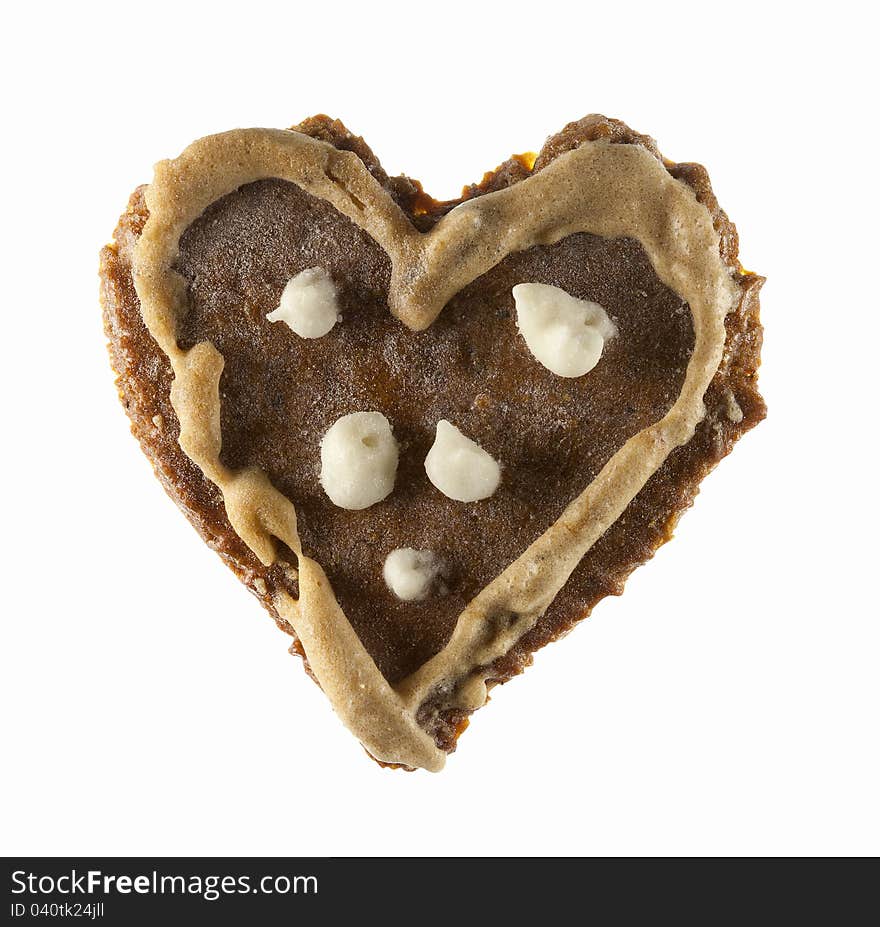 Heart shape spice cake