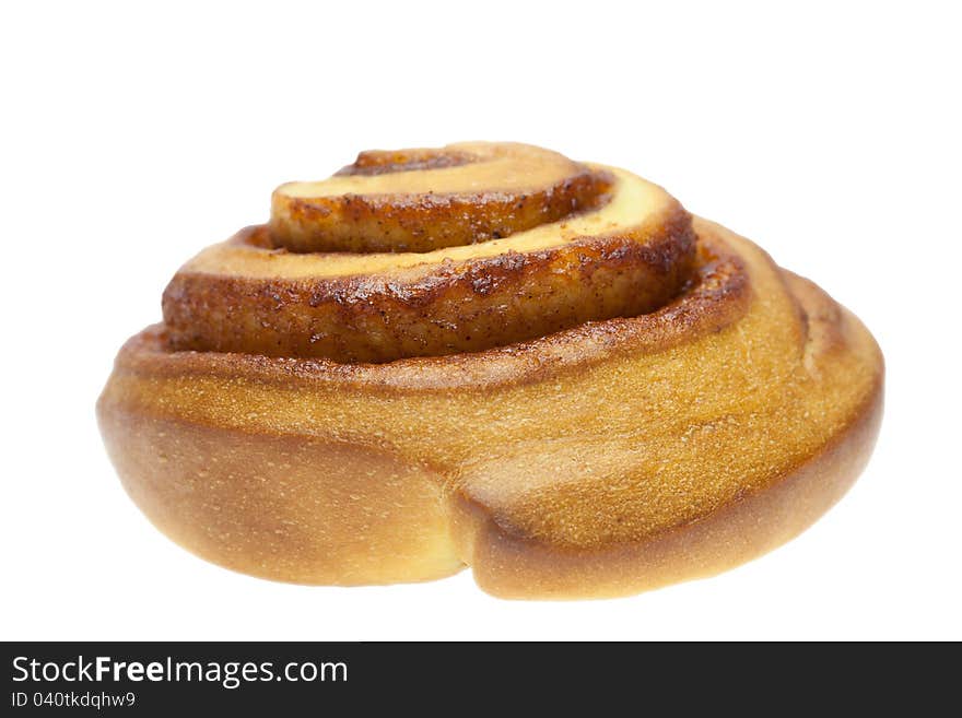 One roll bread isolated on white background. This has a clipping path.