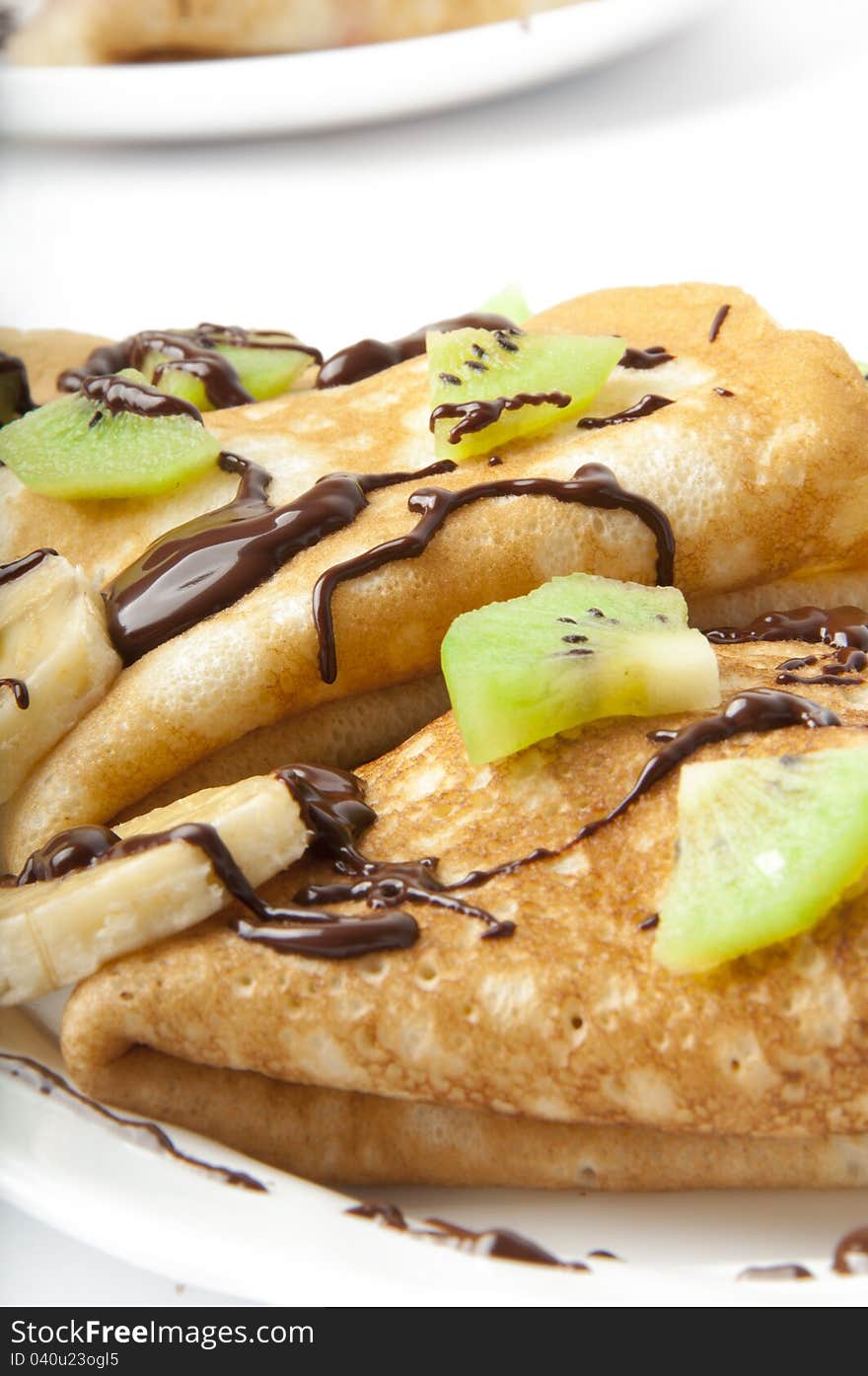 Pancakes With Kiwi And Banana