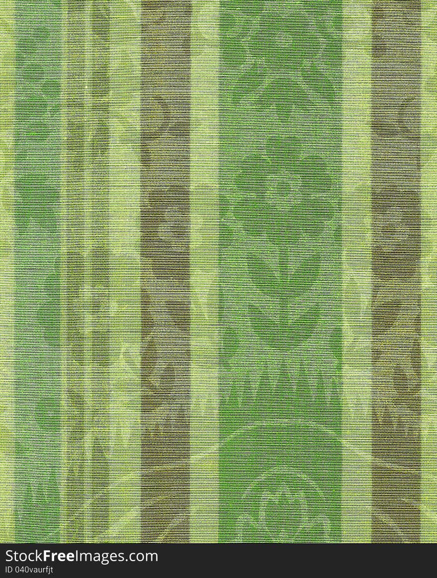 Green  background with stripes and flowers, textile scan. Green  background with stripes and flowers, textile scan.